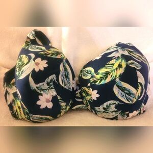 CACIQUE Navy Balconette w/ Tropical Flowers